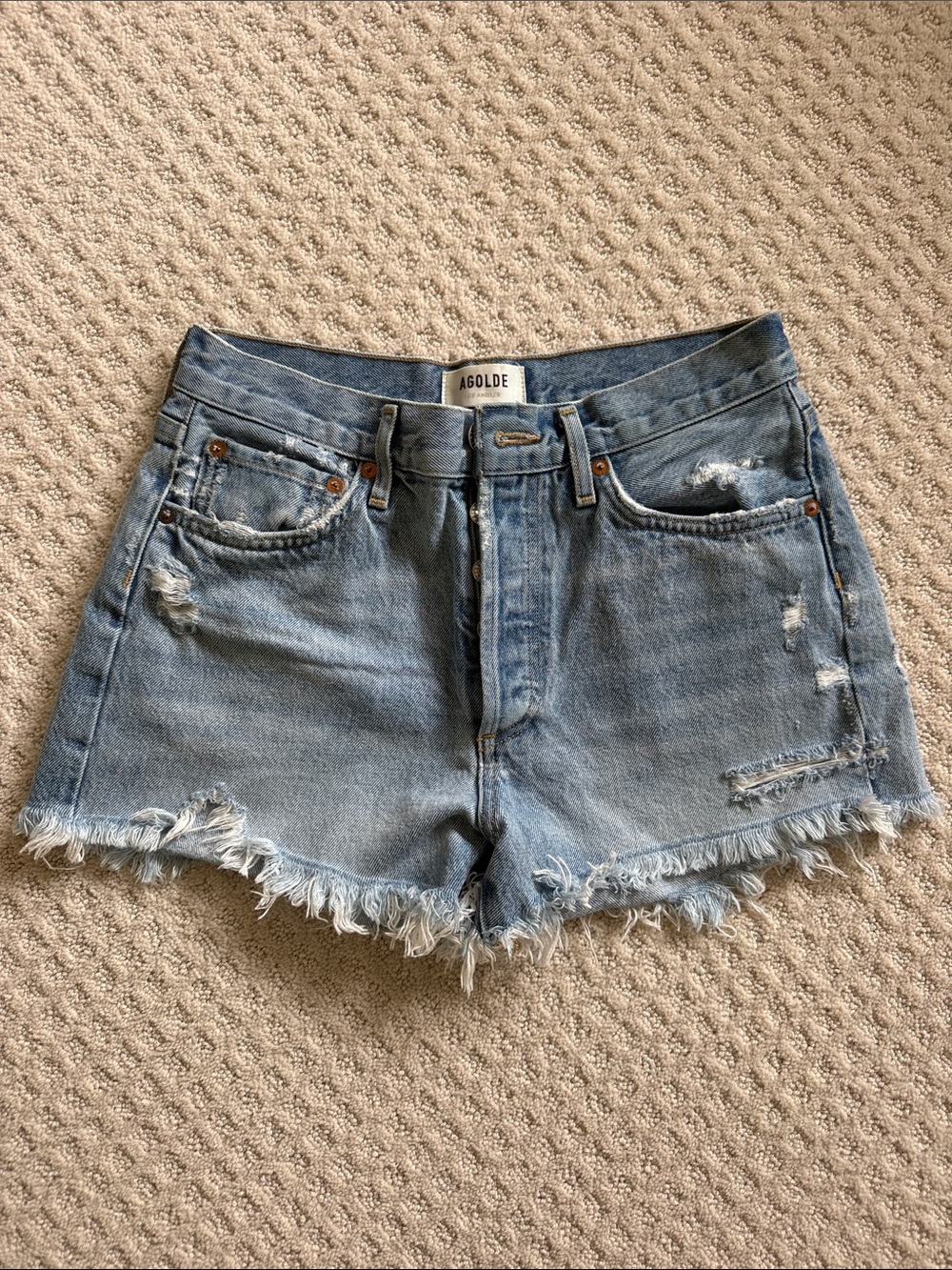 Agolde Parker Cutoff Denim Shorts
